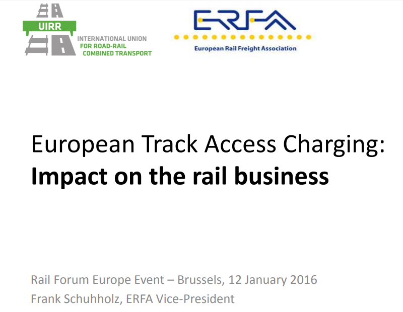 ERFA Vice President speaks at EU Track Access Charges event